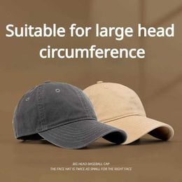 Ball Caps Mens Womens Four Solid Colour Peaked Cap Korean Style Simple Casual All-Matching Baseball Soft Top Curved Brim Big Head Hat Q240403