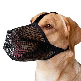 Dog Collars Full-Covered Air Mesh Muzzle Prevent Biting Chewing And Licking Adjustable Straps For Scavenging