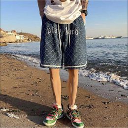 Men's Shorts 2023 New Summer Fashion Korean Y2K Style Clothing Black Denim Shorts Mens High Quality Mesh Casual Beach Bag Mens Shorts J240407