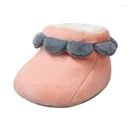 Carpets Heated Foot Warmer Soft PP Cotton Stuffed Rechargeable Slipper Cold Weather Supplies For Working Reading Studying