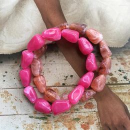 Link Bracelets UJBOX DIY Acrylic Resin Beads For Women Girls Adjustable Elastic String Wrist Jewelry Accessories Gift