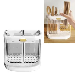 Kitchen Storage Draining Chopstick Cage Hole Free Multifunctional Standing Cutlery Organizer For Home