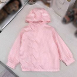 Brand kids coat lovely pink baby jackets kids designer clothes Size 100-150 CM Gradient Letter Full Print boys girls Outerwear 24April