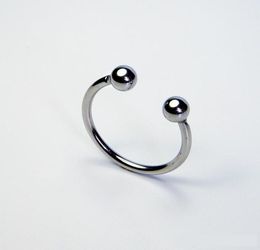 Latest Male Stainless Steel Two Bead Penis Delayed Gonobolia Ring Cock Ring Jewellery Adult BDSM Sex Toy For Glans YSH024033328