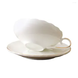 Cups Saucers Bone China Coffee Mug Saucer Asian Tea Household Cup Set Milk Water Ceramics Espresso