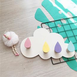 Hooks Wooden Wall Hook Towel Hangers Attaccapanni Toys Dolls Storage Organisation Bathroom Holder Rack Baby Kids Children Room Decor