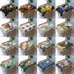 Table Cloth Delicate Tension Tablecloth Rectangular Fitted Oilproof Wassily Kandinsky Abstract Art Cover For Banquet