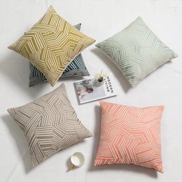 Pillow Polyester Cotton Geometric Jacquard Throw Sofa Headrest