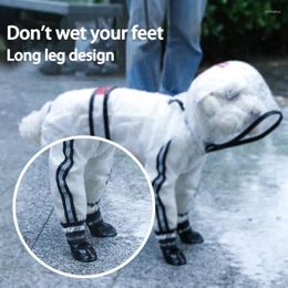 Dog Apparel Pet Raincoat Transparent Clothes Jumpsuit Waterproof Jacket Dogs Water Resistant For Coat