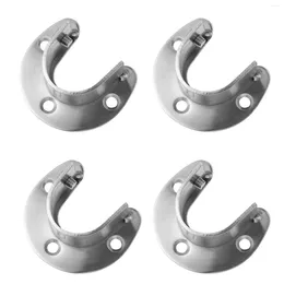 Shower Curtains Stainless Steel Rod Bracket Curtain Supporter Pole Holder U-shaped Black Outlet