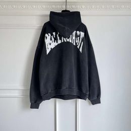 designer hoodies men hoody Balencigaas Mens sweater Sweatshirt Paris B Family 23FW Hoodie Back Printed Letter Hoodie 3D Printed Handdrawn Graffiti Effe LKQW BUH2