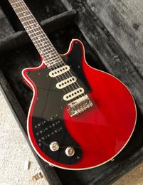 Lefthanded Guild BM Brian May Wine Red Electric Guitar 3 single Pickups BURNS Tremolo Bridge 6 Switch Chrome Hardware 4233308