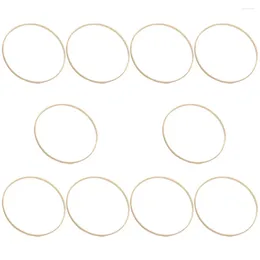 Decorative Flowers 20 PcsDecorative DIY Christmas Wreath Supply Ring Bulk Crafts Hoop Wood Embroidery Moss