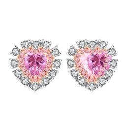 Eleganti orecchini in argento rosa fiore di ciliegio vintage, gioielli di moda da donna