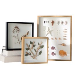 Frame Wood 3D Photo Frame Shadow Box Frames Hollow 3~5cm Bouquet Specimens Case For Crafts Picture Frame Memorabilia