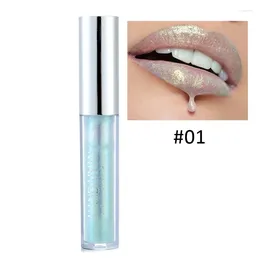 Lip Gloss Shimmer Mermaid Long Lasting Shiny Glitter Liquid Lipstick Tint Stain For Women Makeup Stick Set