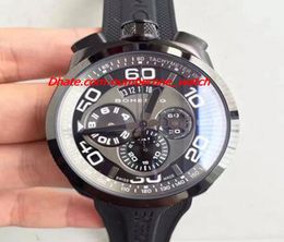 2017 Factory Fashion BRAND NEW AUTHENTIC BOMBERG BOLT 68 QUARTZ CHRONO BLACK PVD RUBBER STRAP WATCH 45mm Men Watches Top Quality1108261