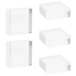 Decorative Figurines 5 Pcs Acrylic Display Block Earrings Jewellery Organiser Shelves Statue Storage Base Decorate Rack Showcase Pedestal