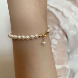 Zhengyuan Qiangguang Shijia Pearl Bracelet in the United States 14k Gold Package, Light Fashion, Simple and Versatile, Also Designed by Fever Bloggers