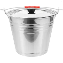 Take Out Containers Milk Bucket Large Round Planter Household Ice Container Water Durable Stainless Steel Premium Child Multi-purpose