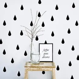 Wall Stickers 100pcs Little Raindrop Pattern PVC Wallpaper Home Decoration Vinyls For Living Room Kids Bedroom Walls Decal