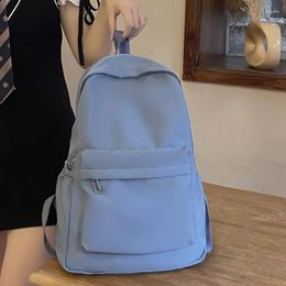 Backpack JOYPESSIE Cute Waterproof Girls Fashion Simple Solid Teenager Bookbag Mochila Schoolbag Black Women Rucksack