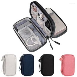 Storage Bags Portable Cable Travel Organiser Waterproof Digital Electronic Bag Double Layers Pouch For C