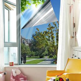 Window Stickers Heat Insulation Film Privacy Glass Reflective Cling Control Anti-UV Self-Adhesive For Home Office G1G3