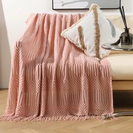 Blankets Nordic Sofa Throw Blanket For Bed Cover Office Nap Comfortable Bedspread Soft Decoration With Tassel