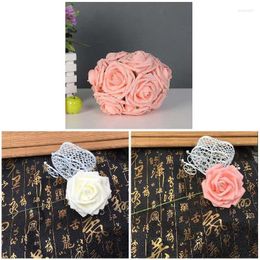 Decorative Flowers 10 Pcs/ Bunch Beautiful Artificial Rose Wedding Bridal Bouquet Prom Rome Home Decor