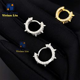 Designer Jewellery Hip Hop Manufacture direct custom 925 sterling silver fashion Jewellery diamond white vvs moissanite stud earrings