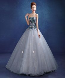 Free ship light blue/light grey shoulder ball gown Mediaeval dress Renaissance gown Sissi princess Victorian/Marie Belle Ball6199391