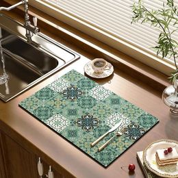 Carpets Drainer Mat Absorbent Dish Drying Tableware Dinnerware Placemat Countertop Protector Tapis Cuisine