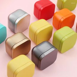 Storage Bottles 12/24pcs Empty Square Candle Jars 50ml Metal Tins Containers Boxs Candy Pot Home Organiser With Lids