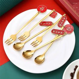 Coffee Scoops Fashionable Fork Spoon Feel Comfortable Kitchen Utensils Elegant Stainless Steel Durable Decorations Festive High Quality