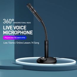 Microphones Mini Portable Microphone PC Condenser Vocals Recording Studio Microphone For Computer Desktop Live Chatting Game