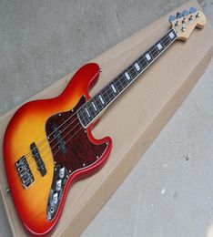 Factory Custom Sunburst Electric Bass Guitar with 4 StringsRed Tortoise PickguardRosewood FingerboardCan be Customized4220112