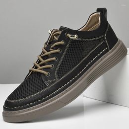 Casual Shoes Summer Mesh Breathable Outdoor Sports Comfortable And High-quality Work Fashion Flat Bottomed Men
