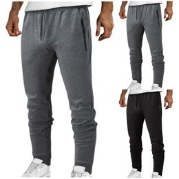 Men's Pants Comfy Hiphop Solid Colour Track Cuff Men Casual Workout Sweatpants Man Trousers Y2k Clothes With Pocket Pantalones Gym Work