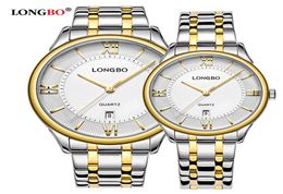 LONGBO Fashion Brand Business Style Gentleman reloj Casual Stainless Steel Quartz Watches Waterproof Couple Wristwatches 50014418763