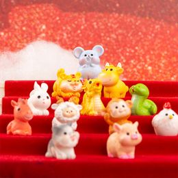 Micro Landscape Resin Ornaments Twelve Zodiac Signs Figurine Home Decor Miniature Garden Decoration Accessories