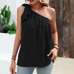 Camisoles & Tanks Womens V Neck Large Loose Shoulder Lace Up Top Sleeveless Tank Fashion Long Tee