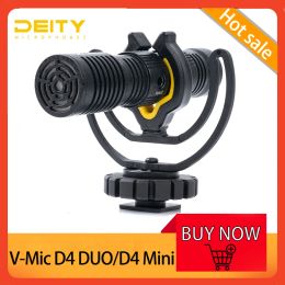 Microphones Deity VMic D4 DUO/D4 Mini Portable Microphone TRS 3.5mm AUX Input whit Rycote Shockmount for DSLRs Video Studio