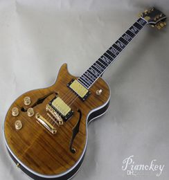 Custom guitar storeOEM Left handed semihollow body electric guitarMade in China items9099959