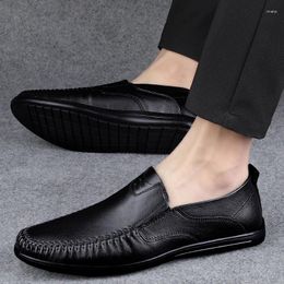 Casual Shoes Genuine Leather Men Loafers Slip On For Super Soft Driving Footwear Sapato Social Masculino