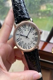 18k rose gold diamond watch 42mm men039s automatic mechanical designer watches transparent back leather strap waterproof wristw7481279