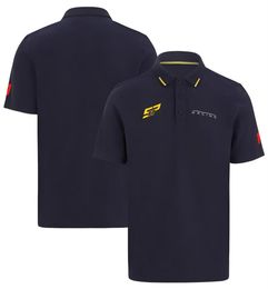 2022 T Shirt Team Uniform Top 1 Lapel Polo Shirt Summer Men039s Breathable Short Sleeve Racing Fan Apparel3361097