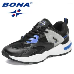 Casual Shoes BONA 2024 Designers Classics Running Breathable Comfortable Sneakers Men Tennis Trainers Sport Mansculino
