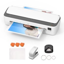 Laminator BISOFICE A4 Laminating Machine 9inches Thermal Laminator Machine Desktop 6IN1 Multifunctional Hot and Cold Lamination for Office