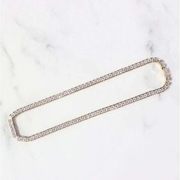4.5Mm Square Cut Diamond Tennis Chain In Gold Iced Out Bussed Down Hip Hop Jewelry For Rappers Personalised